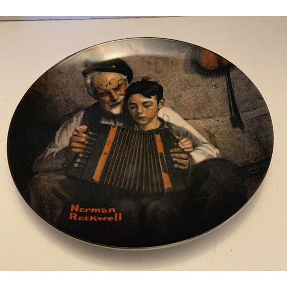 Norman Rockwell Other - Knowles Norman Rockwell "The Music Maker" Collectors Plate Limited Edition 1981